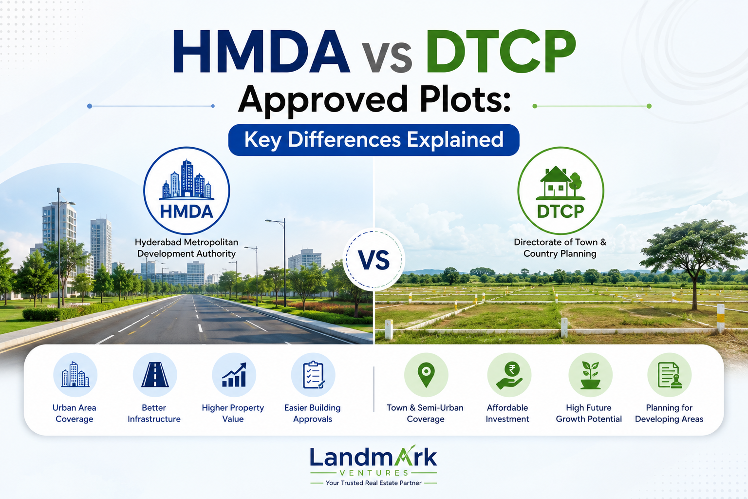 HMDA vs DTCP Approved Plots: Key Differences Explained